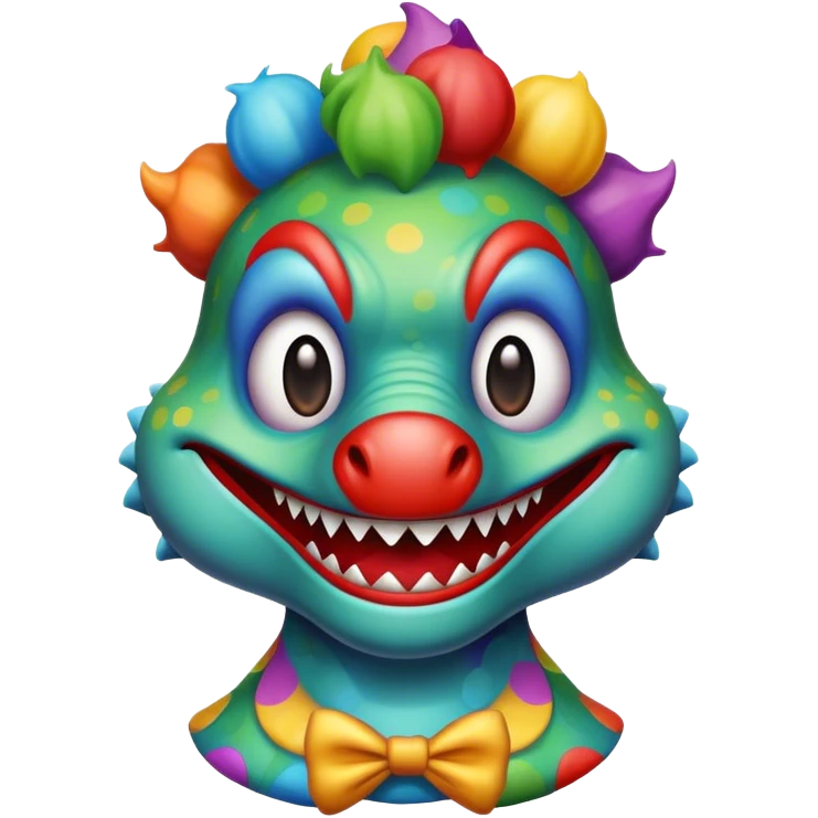 dinosaur clown emoji