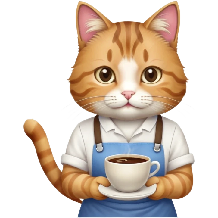cat barista emoji