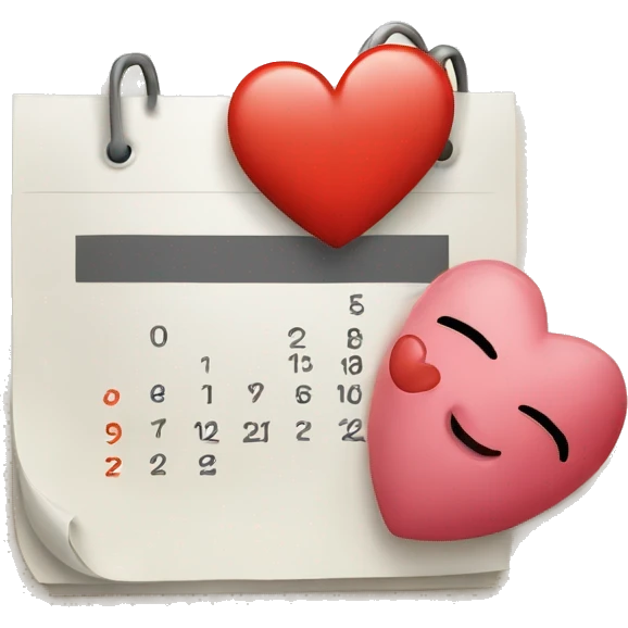 Heart and calendar emoji