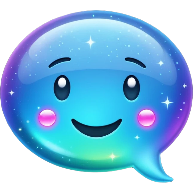 speech bubble with sparkles emoji