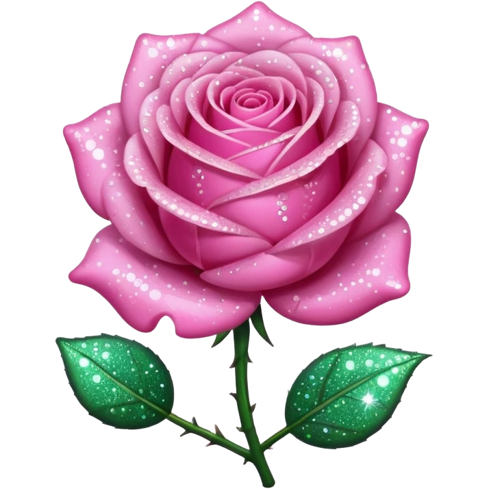Glitter Pink Rose emoji