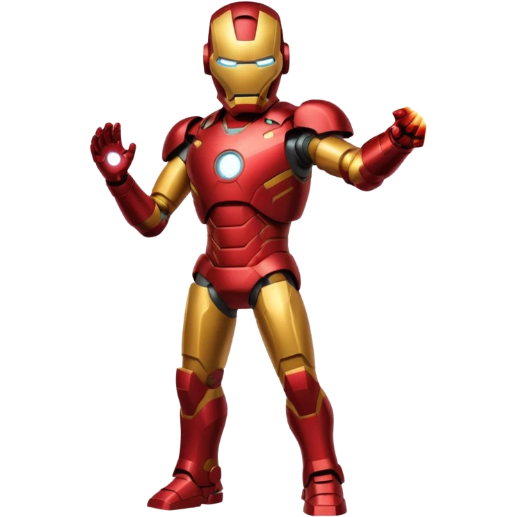 Ironman standing up shooting a laser towards me emoji