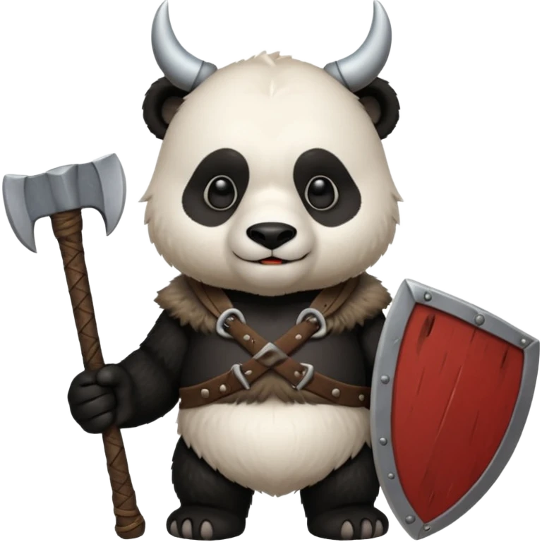 Panda Bear viking, hold axe emoji