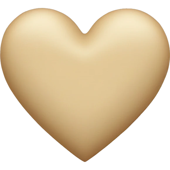 Beige heart  emoji