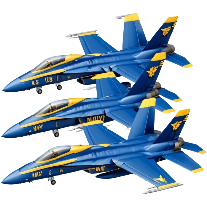 four US Navy Blue Angels f/a-18s performing diamond formation maneuver emoji