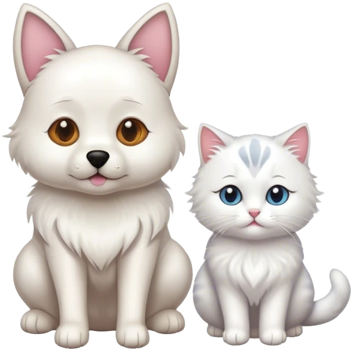 Dog with cat emoji
