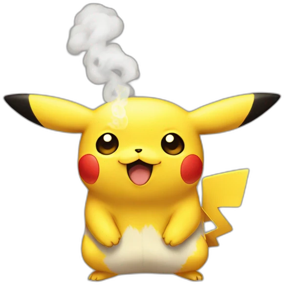 Pikachu fume emoji