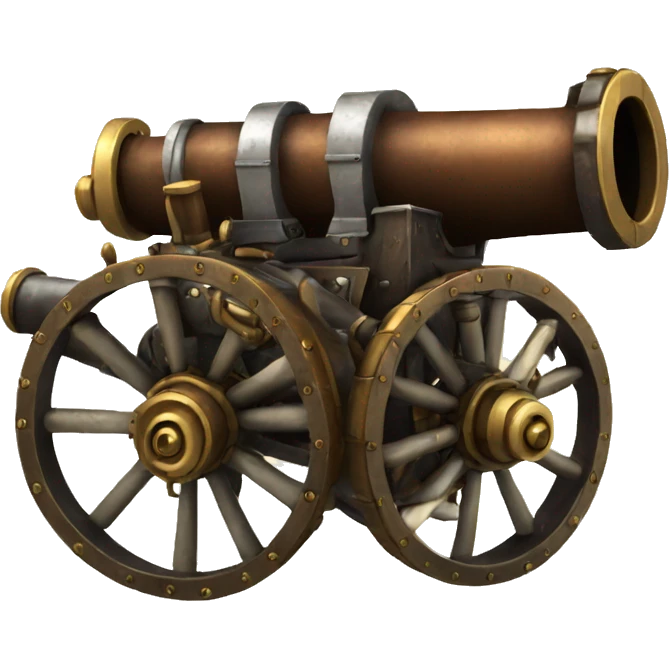 single steampunk pirate artillery canon emoji