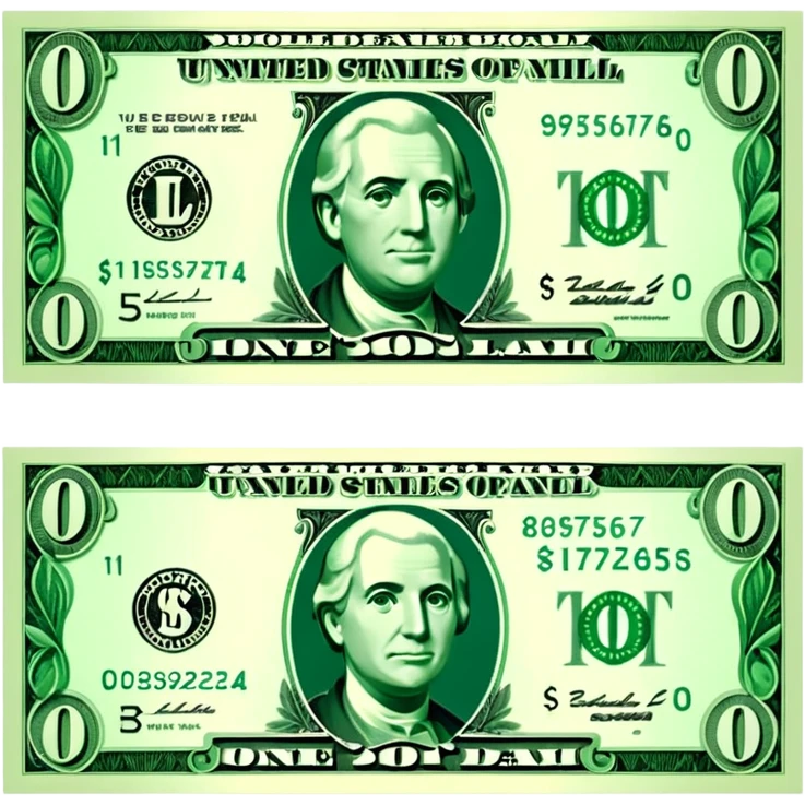 a dollar paper money emoji
