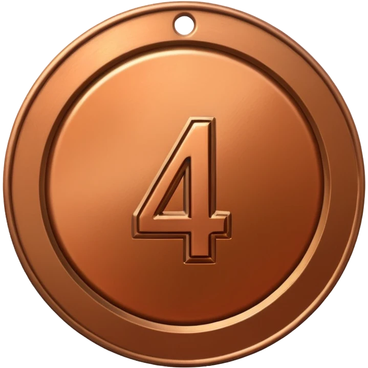 Design a medal for a 4th place emoji