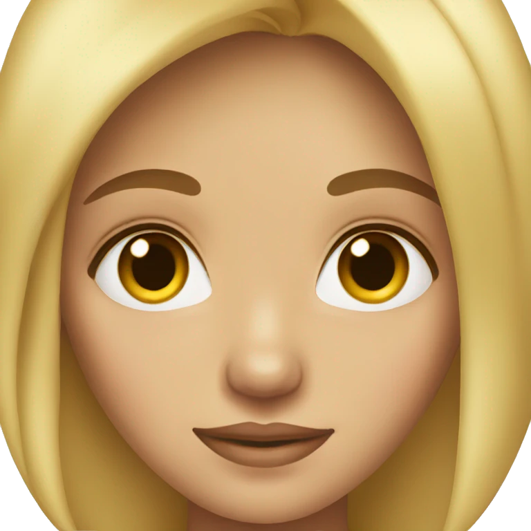 blonde girl with brown eyes emoji