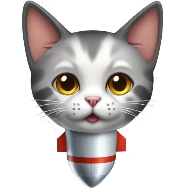 Cat rocket emoji