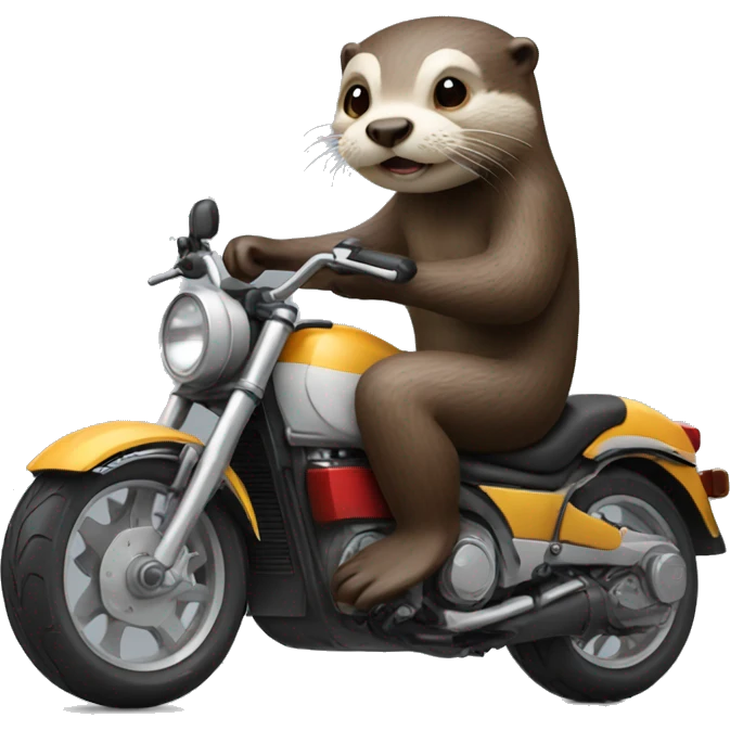 otter on a motor bike  emoji