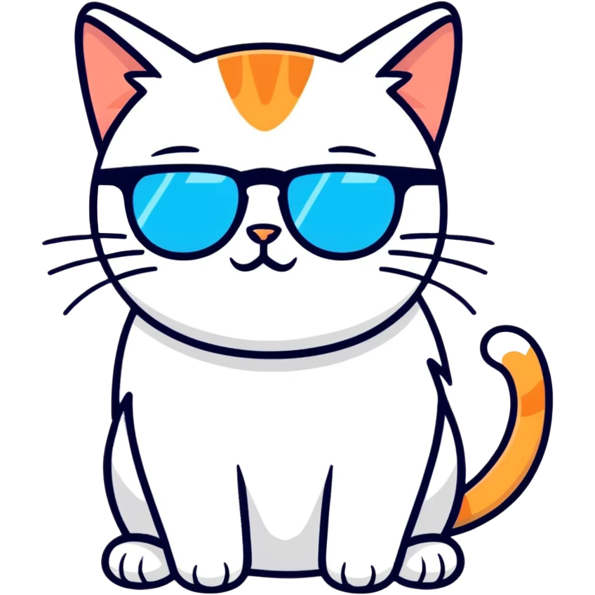 Cat with sunglasses emoji