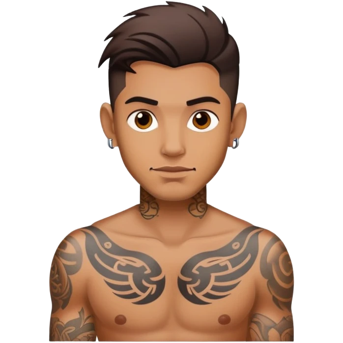 guy with tattoos emoji