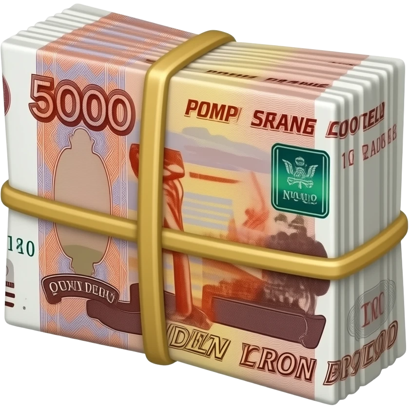 russian rouble a bundle of money ₽ emoji