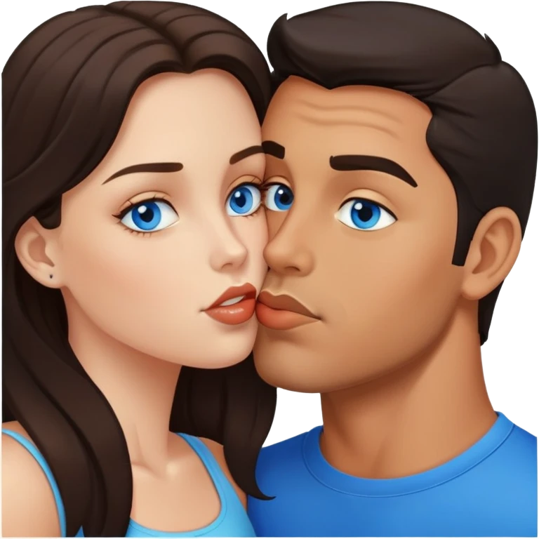  Népales men kiss white girl emoji