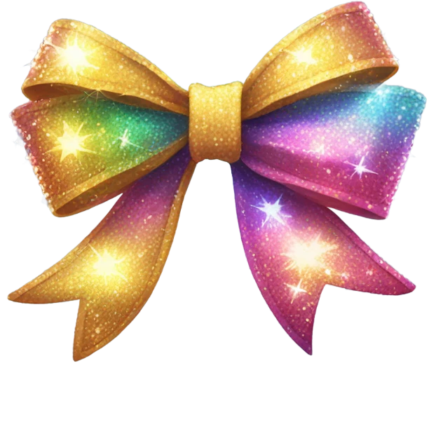 Bow with sparkle emoji