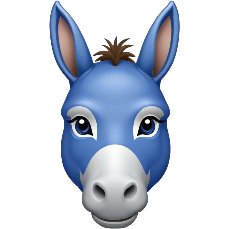 US Democratic Party donkey logo blue emoji