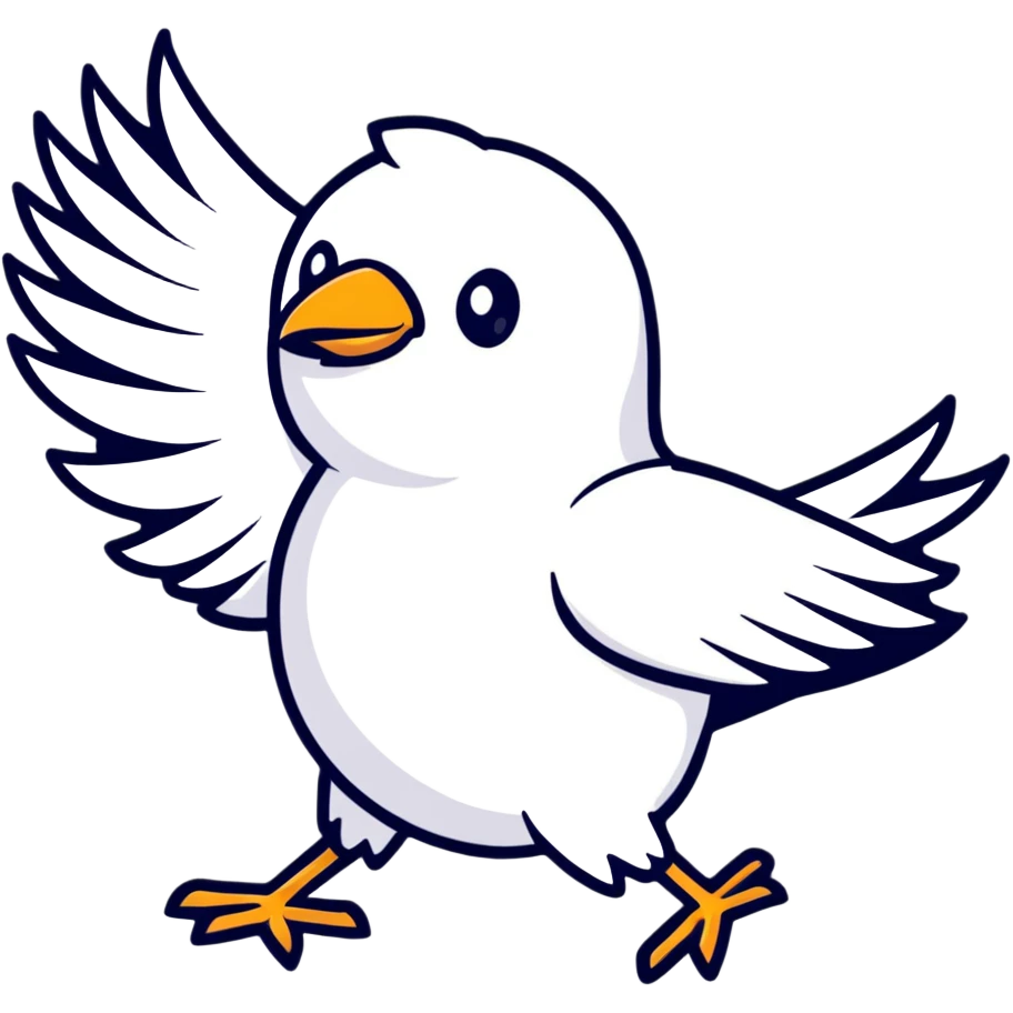 crow with black wings and white breast emoji
