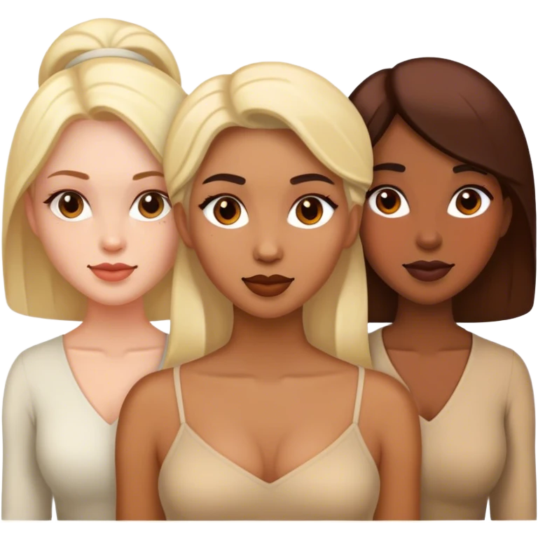 Three ladies emoji