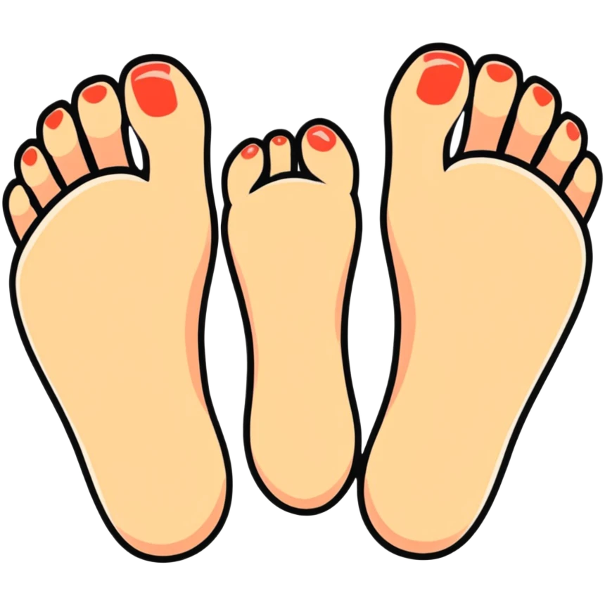 toes wide spread emoji