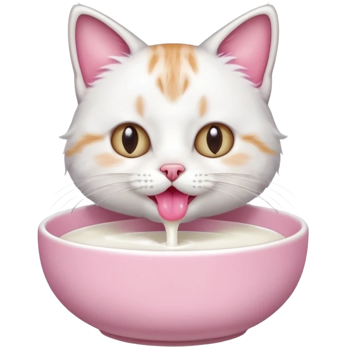 Cat drinking milk emoji