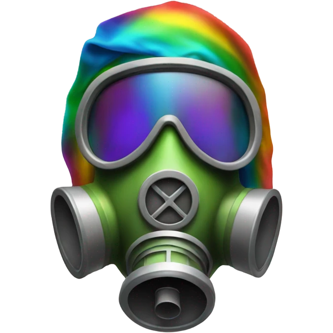 Rainbow gas mask emoji