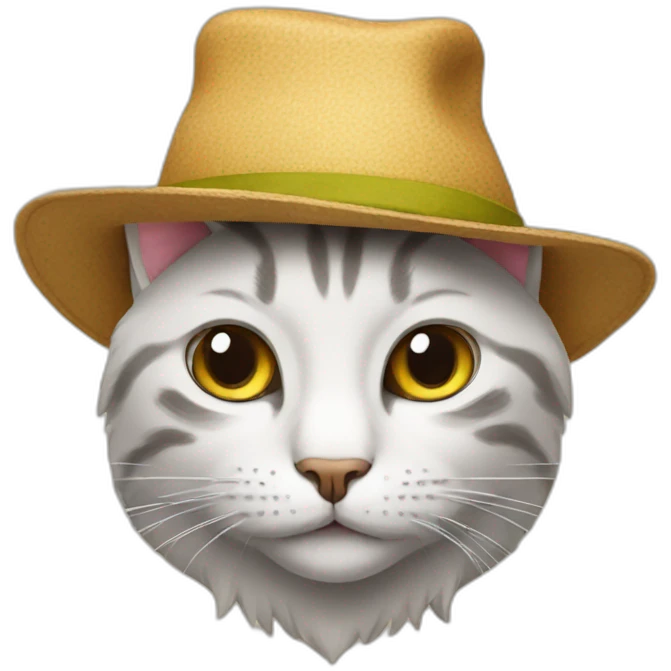 cat as a hat emoji