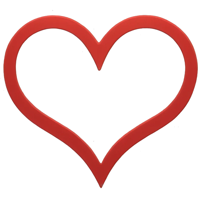 Heart outline red emoji