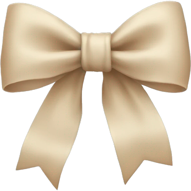 Beige bow emoji
