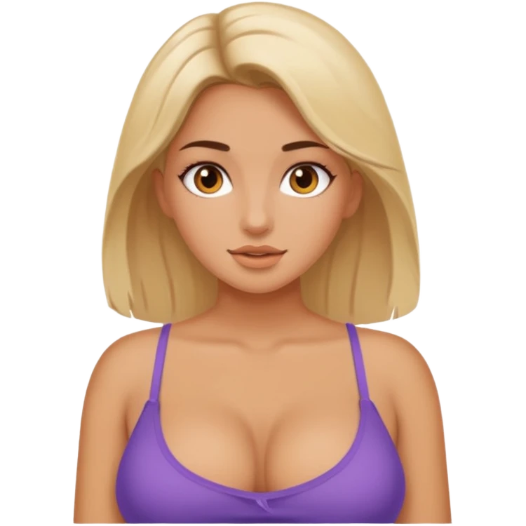 baked girl with bog boobs emoji