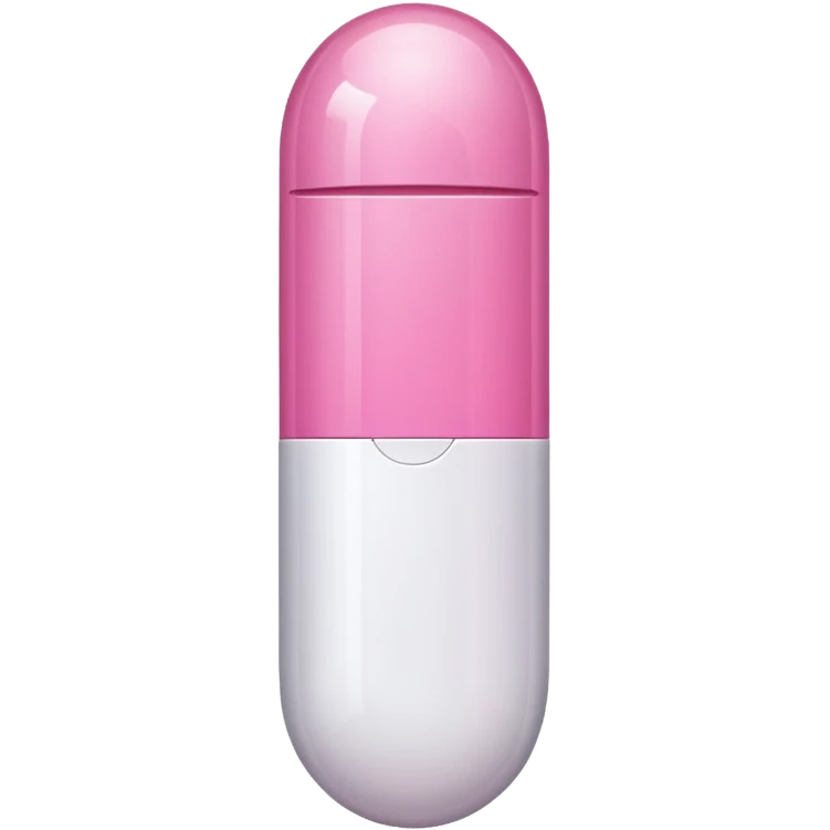 pink and white capsule emoji