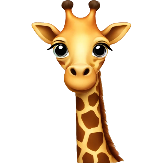 Giraffe with hearts emoji