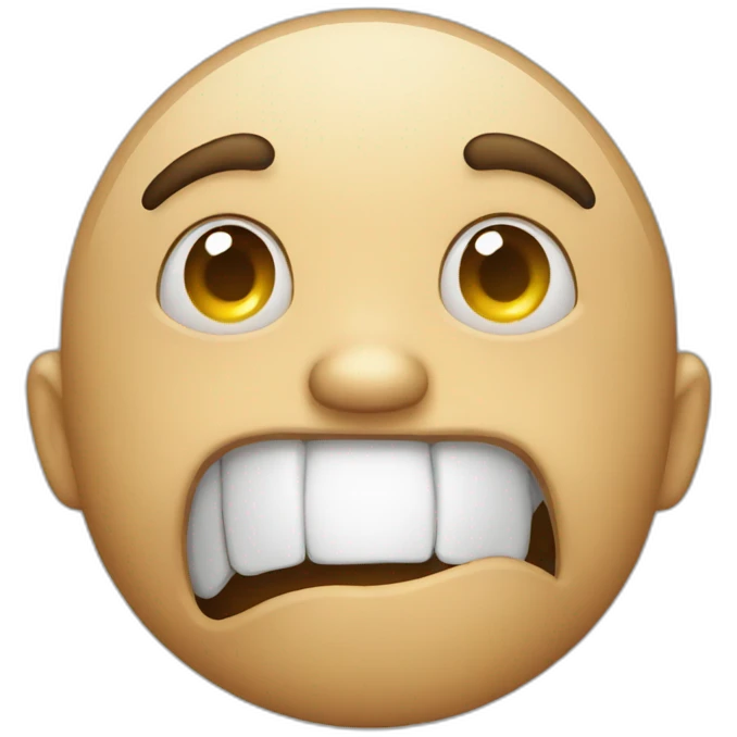 Nasty drop face emoji