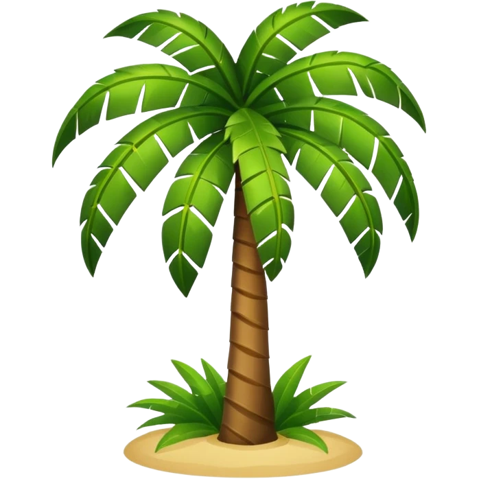 Toony Palm Tree: flat body leafs no floor emoji