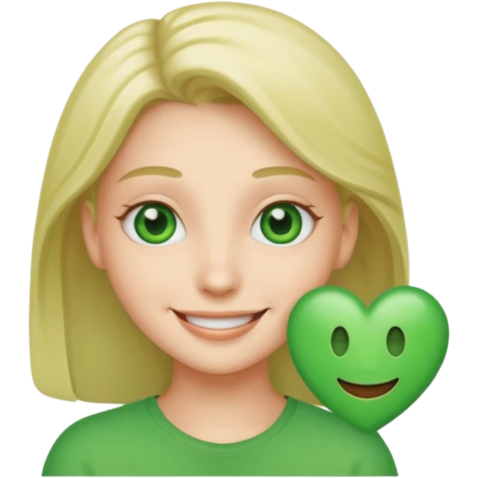 Smile emoji the green heart eyes 😍 emoji