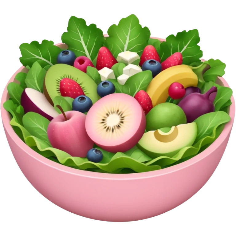 Make some healthy food, like a salad, in light pink tones, but you can use other colors (like the correct shades for the salad).
 emoji