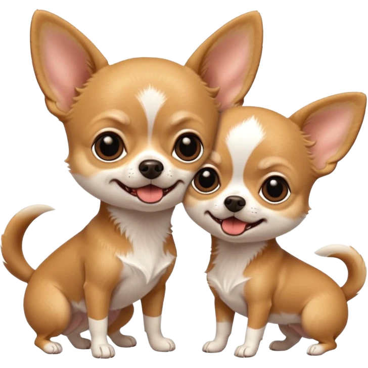 two annoying chihuahuas barking emoji