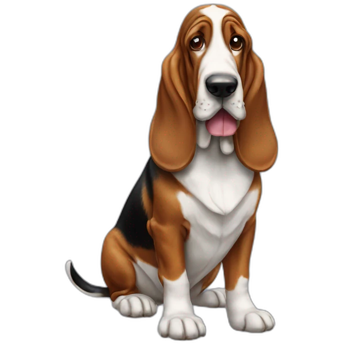 Dog basset hound full-height emoji