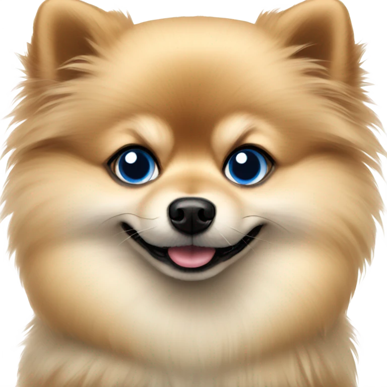 pomeranian dog black with blue eyes emoji