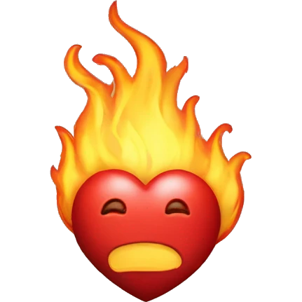 heart with fire emoji