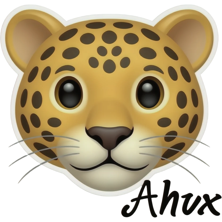 Un sticker de leopardo emoji