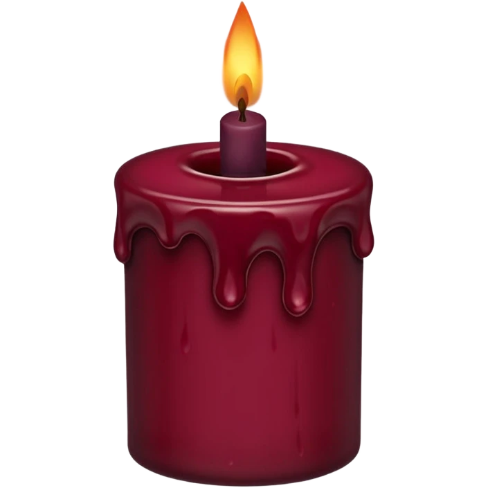 Melted maroon candle emoji