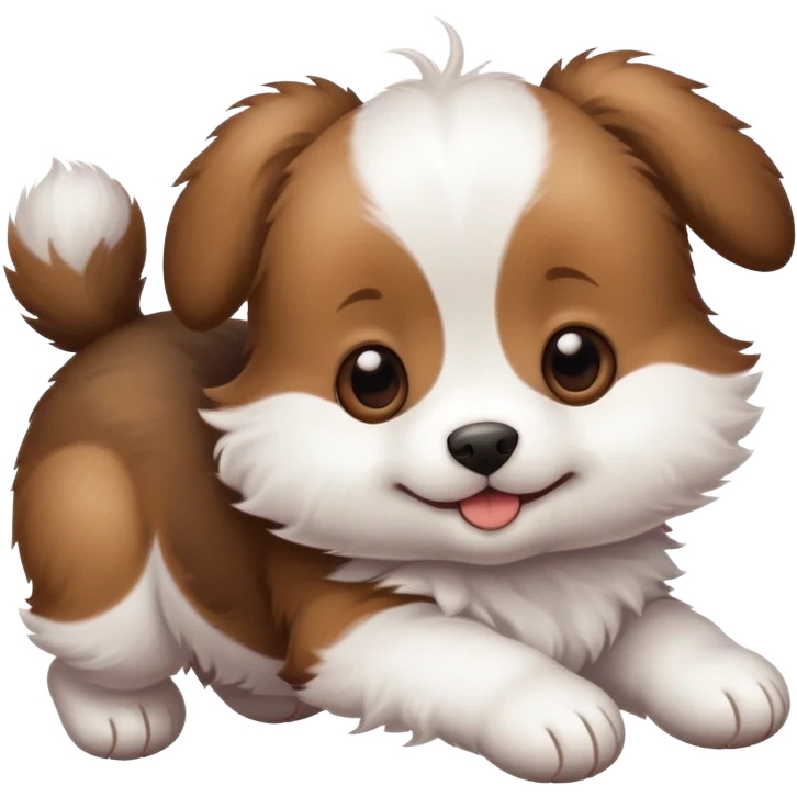 puppy rolling on its back emoji