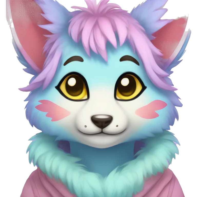 Kawaii bright fantasy ethereal anthro fursona Fakemon emoji