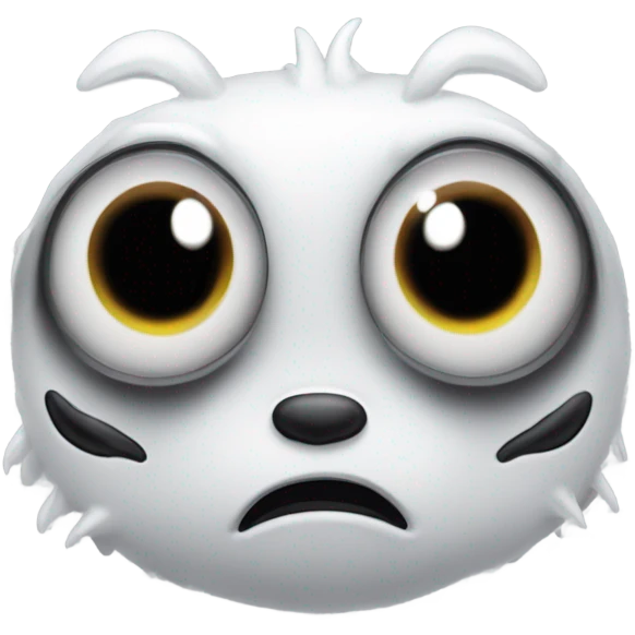 White fog with black around its eyes  emoji