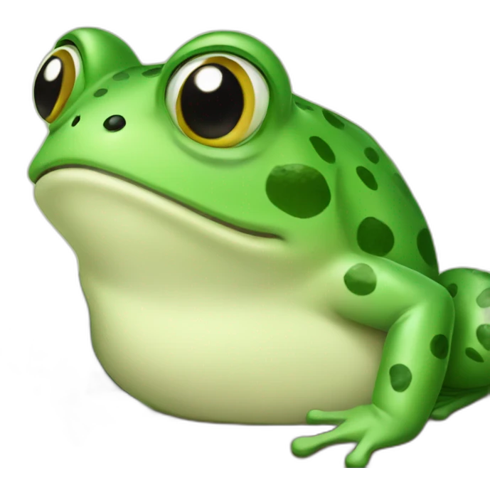 Feel good frog emoji