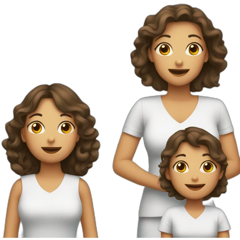 madre y dos hijas emoji