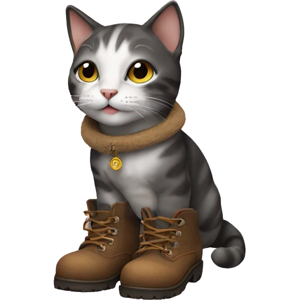 Cat in boots emoji